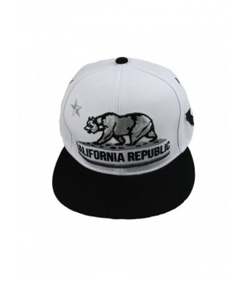 L.O.G.A. California Republic Snap Back Cap - White/Black - CW124GBG941