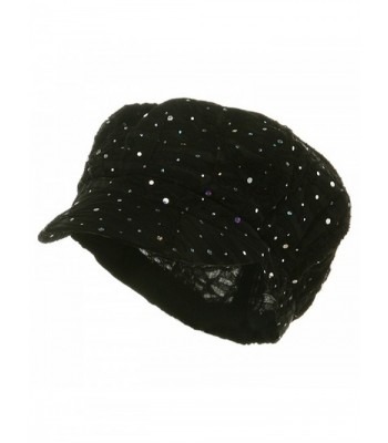 Glitter Newsboy Cap-Black - CQ111GHWUF1