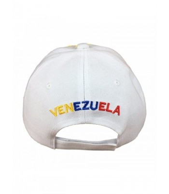 White Baseball Tricolor Stars Venezuela in Men's Baseball Caps