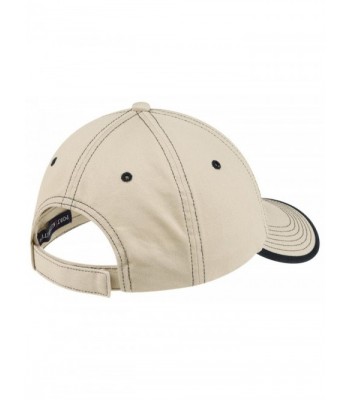 Men's Vintage Washed Contrast Stitch Cap - Navy and Light Sand ...