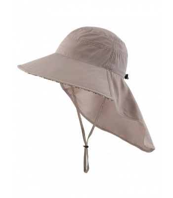 Home Prefer Men's Quick Dry Wide Brim Sun Hats With Neck Flap Fishing Hat UPF50+ - Light Gray - CS184EAOZOG