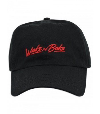 Wake N Bake Hat Dad Embroidered Cap Baseball Curved Unsturctured Bill - Black - CE18278SC85