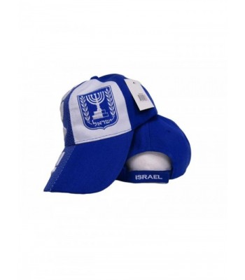 Israel Candelabra Country Blue and White Baseball Hat Cap 3D embroidered - C1185WH7L23
