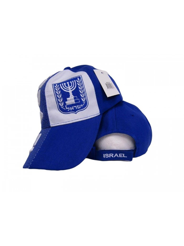 Israel Candelabra Country Blue and White Baseball Hat Cap 3D embroidered - C1185WH7L23