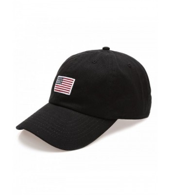 MIRMARU American Embroidered Adjustable Flag Black