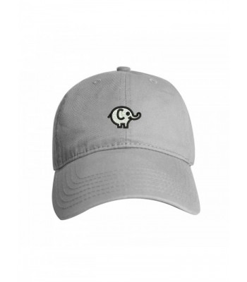 Elephant Dad Hat Cotton Baseball Cap Polo Style Low Profile 12 Colors - Grey - CH18676DWS6
