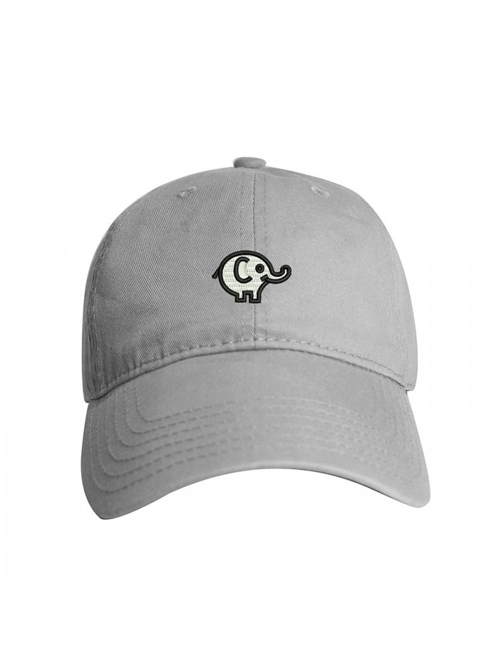 Elephant Dad Hat Cotton Baseball Cap Polo Style Low Profile 12 Colors - Grey - CH18676DWS6