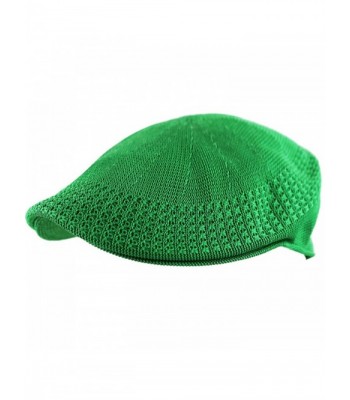 THE HAT DEPOT Classic Mesh Newsboy Ivy Golf Cap Hat - Kelly Green - C81868Z5KXY