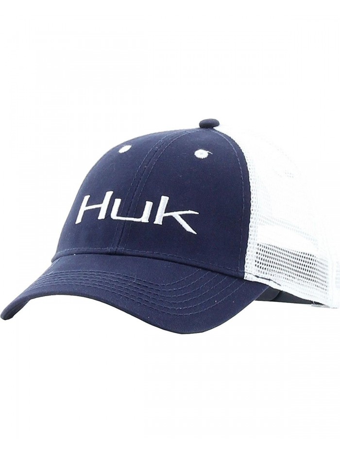 HUK Performance Fishing Unisex Logo Trucker Cap - H3000012spk - Navy/White - CV12EDQILDV