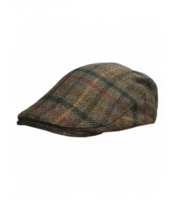Carnaween Donegal Flat Cap- Traditional Irish Tweed Hat- Plaid - CV187A6TOK6