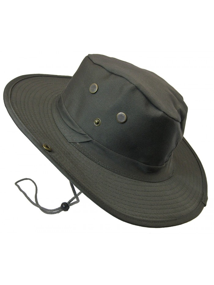 Boonie Bush Outdoor Fishing Hiking Hunting Boating Snap Brim Hat Sun Cap Bucket - Olive - CX11NE29HAL