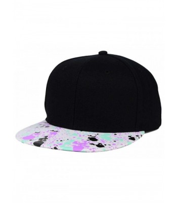 Lids Men's Printed Visor Snapback Adjustable Blank Baseball Hat Cap - Splattered Paint - CD186YQ9ODZ