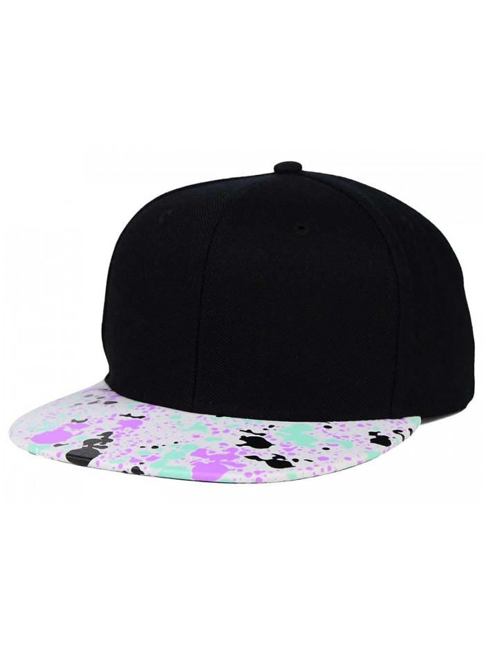 Lids Men's Printed Visor Snapback Adjustable Blank Baseball Hat Cap - Splattered Paint - CD186YQ9ODZ