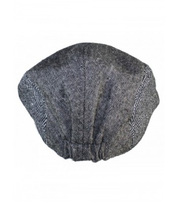 Street Easy Fully Adjustable Herringbone/Tweed Newsboy Cap - Light Grey ...