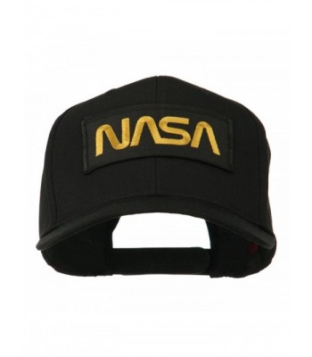 Black NASA Embroidered Patched High Profile Cap - Black - CC11MJ3RSQR