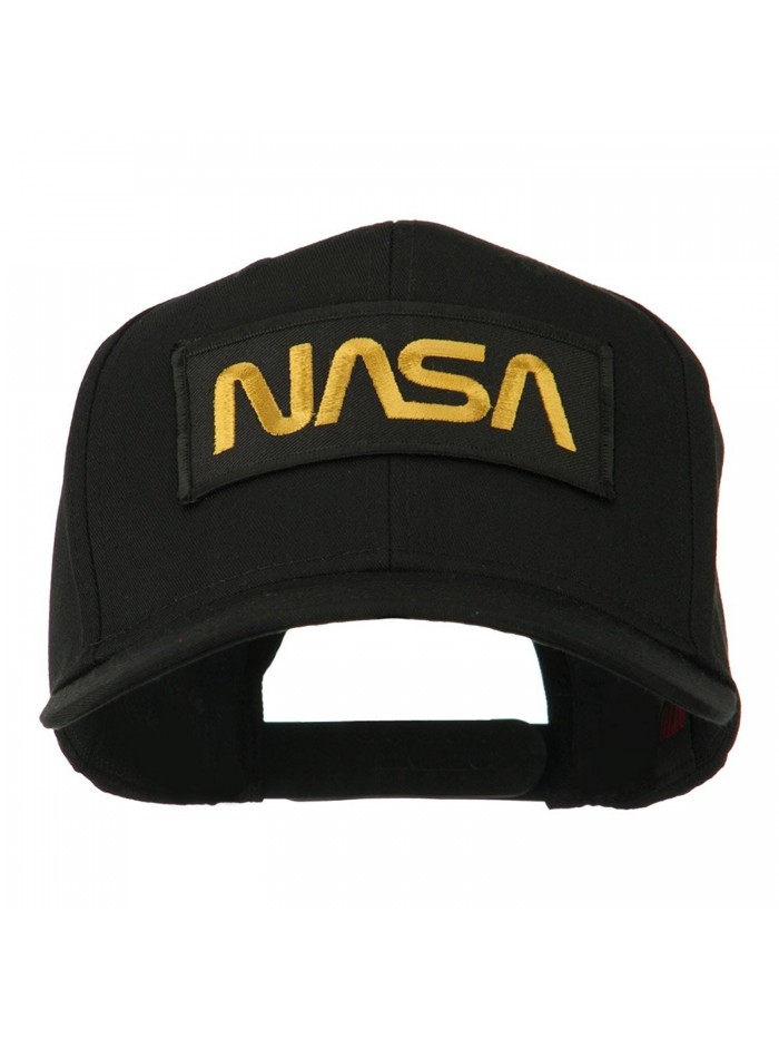 Black NASA Embroidered Patched High Profile Cap - Black - CC11MJ3RSQR