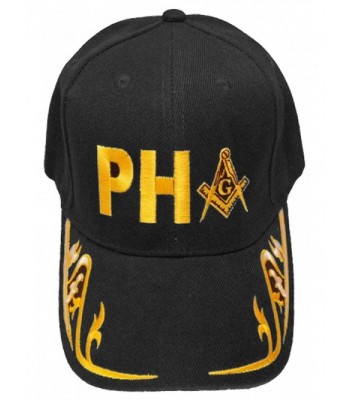 Prince Hall Mason Hat Mason Masonic Embroidered Black Decorative Cap - CQ120TGN0ZX