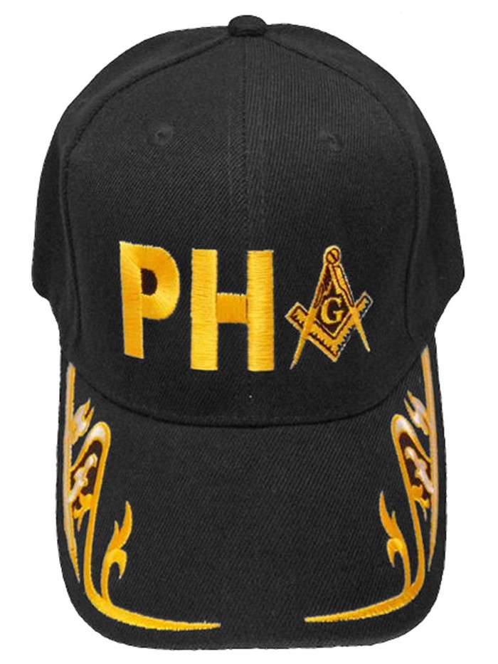 Prince Hall Mason Hat Mason Masonic Embroidered Black Decorative Cap - CQ120TGN0ZX