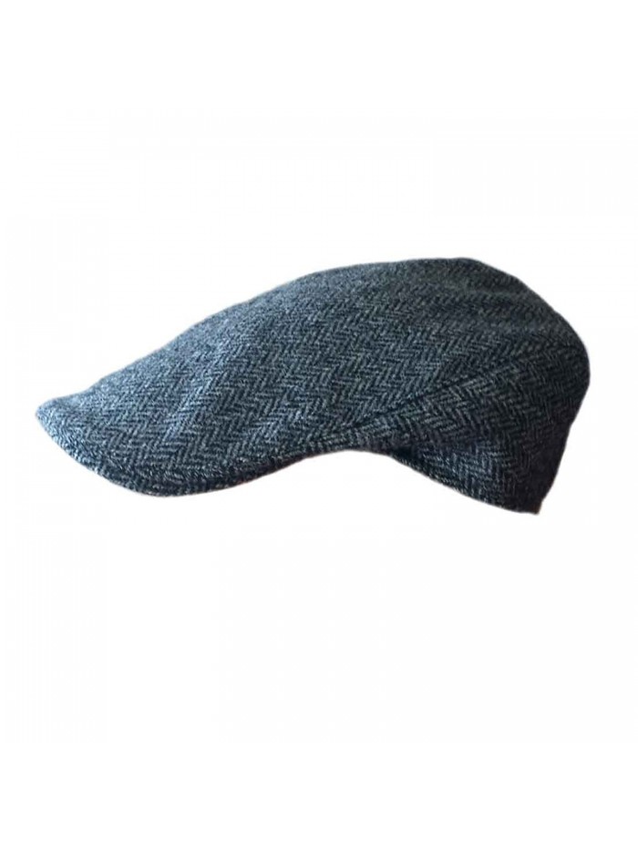 Carrolls Irish Gifts Donegal Touring Tweed Flat Cap- Dark Grey Colour - CF126XSRZA1