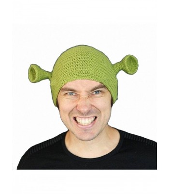 JcxHat Men's Green Funny Monster Ears Crochet Chunky Warm Winter Knit Hat Beanie Skully Cap - CO12O8J2VYS