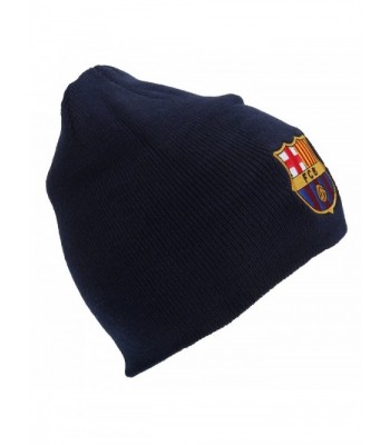 FC Barcelona Official Core Winter Soccer/Football Crest Beanie Hat - Navy - CB121V0LMSN