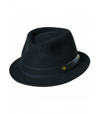 Woolrich Men's Crushable Wool Felt Rollup Four Season Fedora Hat - Black - CB11O8BWEPN