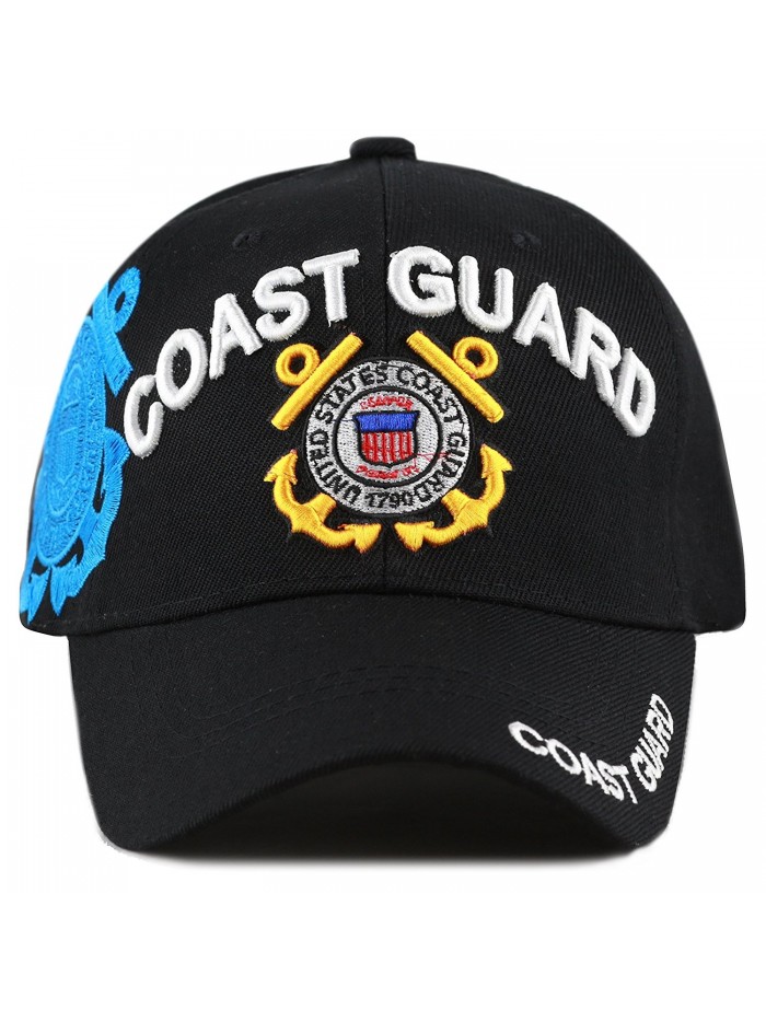 THE HAT DEPOT Official Licensed Military U.S. Coast Guard Cap - Black - CB186UHXQZ8