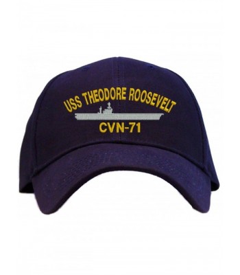 USS Theodore Roosevelt CVN-71 Embroidered Baseball Cap - Navy - C811EW71L89