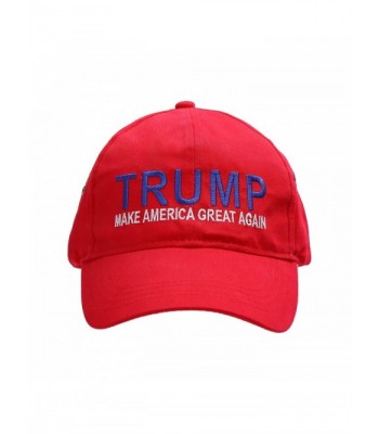 Donald Trump 2016 Adjustable Adult Unisex Cap "MAKE AMERICA GREAT AGAIN!" Beautiful EMBROIDERED Text - Red - C4129SP2AZL