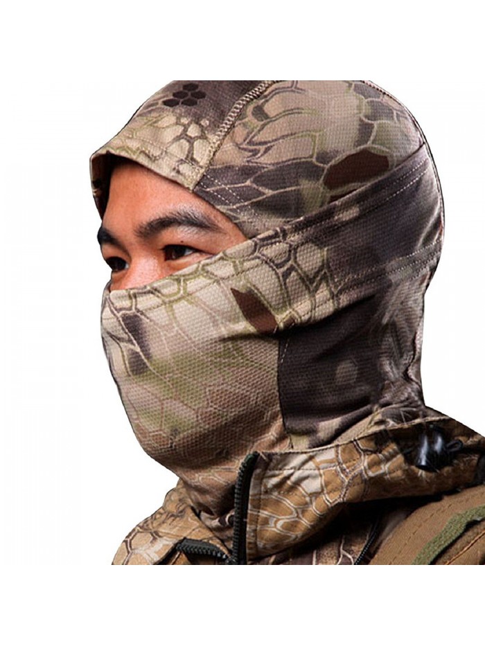 ABC Camouflage Army Cycling Motorcycle Cap Balaclava Hats Full Face Mask (Brown) - CF11Z0HT263
