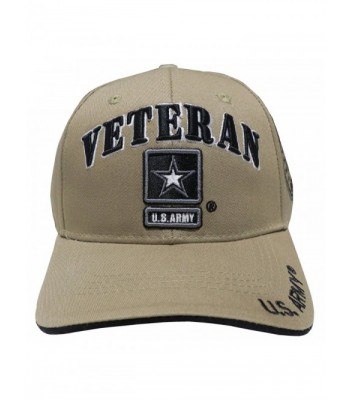 TL MILITARY CAPS Military Baseball Caps For Veterans- Retired- and Active Duty - Veteran Army Star Khaki - C8182SC83S6