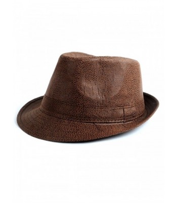 Men's Casual Black Vintage Fedora Hat - CL12OBUYSJR