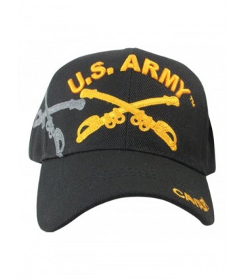 US Warriors- US Army Cavalry Two Crossed Sabers Baseball Cap- Black - CS129G5L5IH