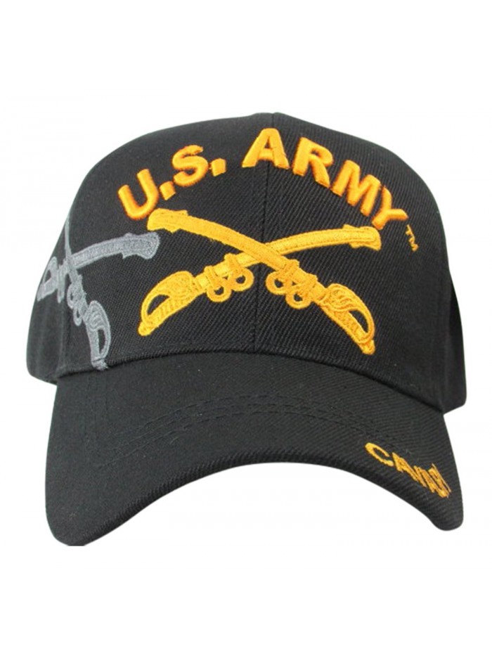 US Warriors- US Army Cavalry Two Crossed Sabers Baseball Cap- Black - CS129G5L5IH