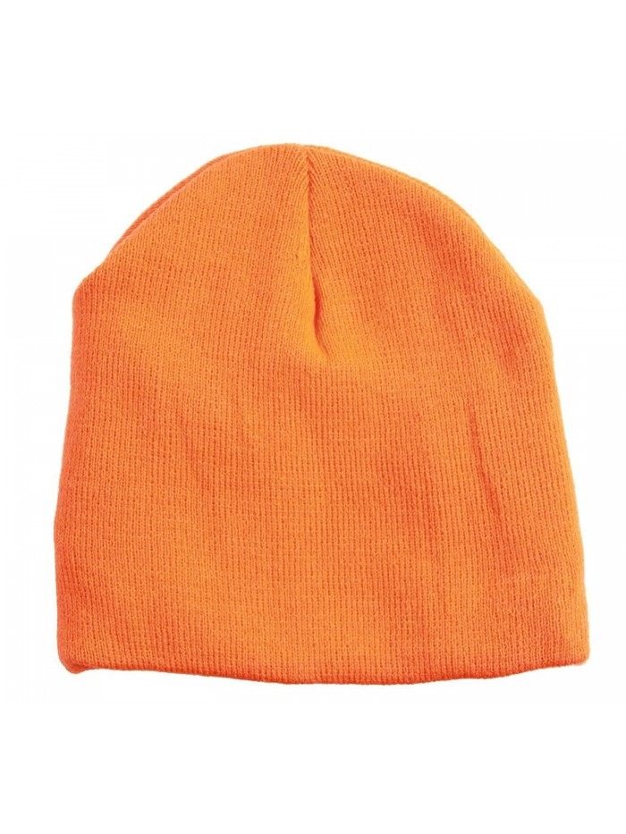 Neon Short Knit Beanie - Orange - CC110LBGOE1