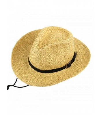 SAYM Fashion Unisex Foldable Western Cowboy Hat Straw Hat Cap Sun Shade - Beige - C811YIXL5M9