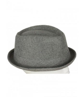 Classic Plain Derby Fedora Hat- Variety Colors - Grey - CG11D9Y7UUT