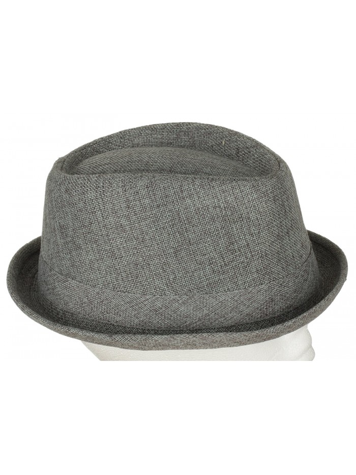 Classic Plain Derby Fedora Hat- Variety Colors - Grey - CG11D9Y7UUT