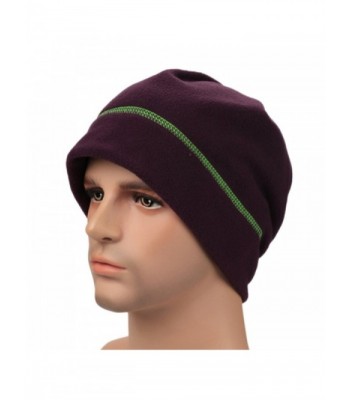 Unisex Winter Warm Fleece Lightweigh Headcovering Cap For Cancer Patients Hair Loss - Purple - CG186OQN8SL