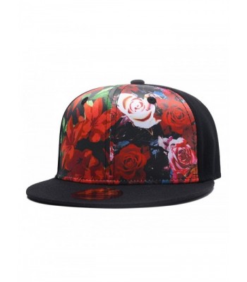 Quanhaigou Floral Baseball Premium Snapback - Red Floral - CT186O7HL8S