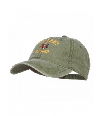 Army Retired Military Embroidered Washed