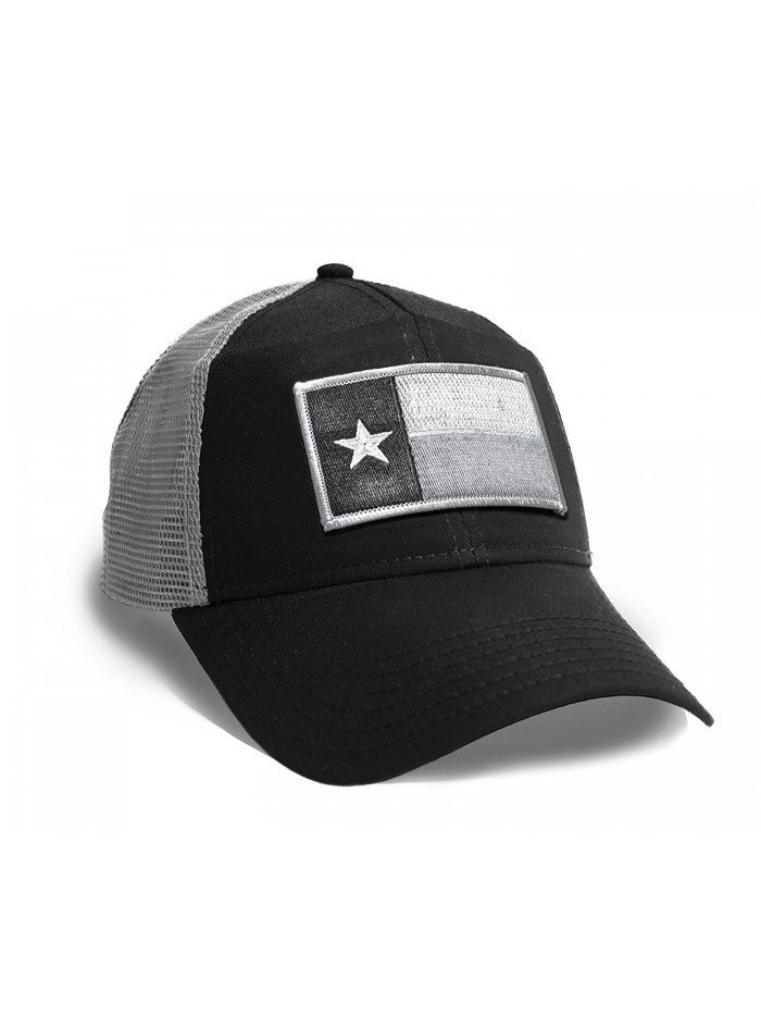 Strange Cargo Tees Texas Flag Cap Black and Grey Baseball Snap Back Hat - C512F7DYSWR