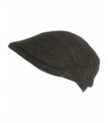 Cappello Wool Blend Plaid Winter Ivy Scally Cap Classic Driver Hat - Brown - CE110KYEFHH