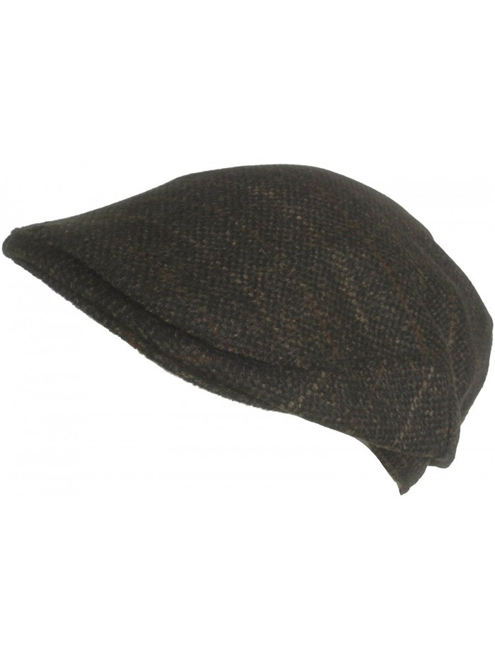 Cappello Wool Blend Plaid Winter Ivy Scally Cap Classic Driver Hat - Brown - CE110KYEFHH