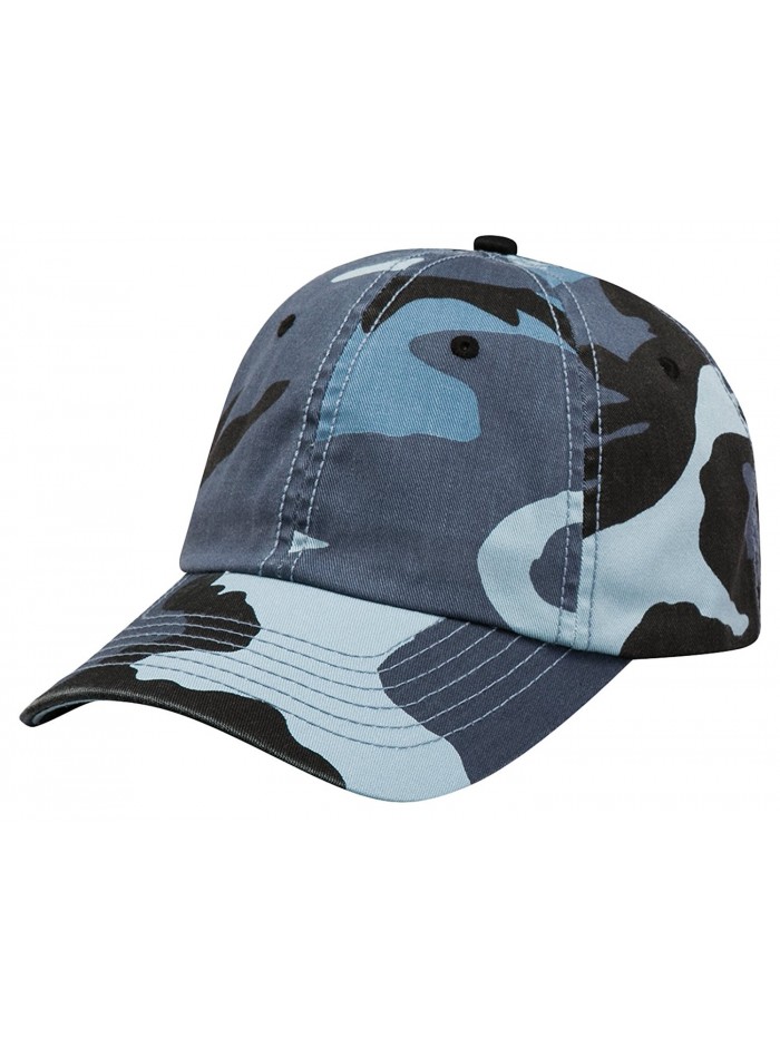 Mega Cap Hook And Loop Closure Camo Cap - Blue Camo - C812DE1PJVD