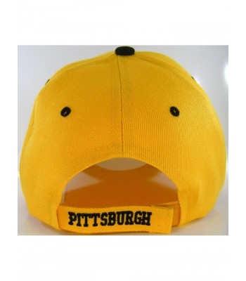 Pittsburgh Pattern Adjustable Baseball Black in Men's Baseball Caps