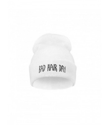 YABINA Bad Hair Day Beanie Hat - Multiple Colors - White - C612K8FILK9
