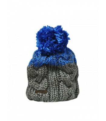 bigtruck Beanie Knit Beanie Style Hat- Grey/Blue - C512991LUSX