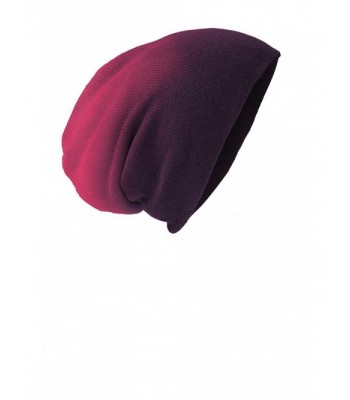 District Slouch Beanie DT618-One Size (Eggplant Dip Dye) - CR11M9BLUUJ