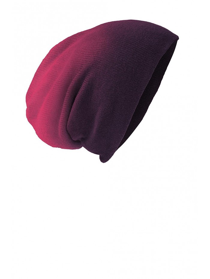 District Slouch Beanie DT618-One Size (Eggplant Dip Dye) - CR11M9BLUUJ